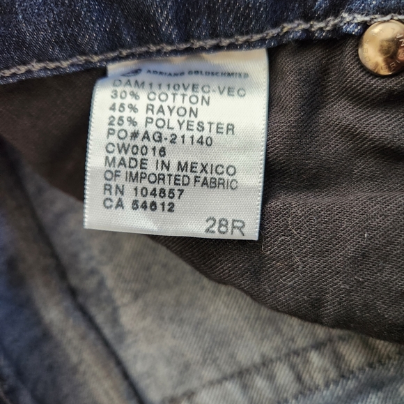 *AG Adriano Goldschmeid Blue Denim Midrise Skinny Jeans Size 28R - Picture 8 of 12